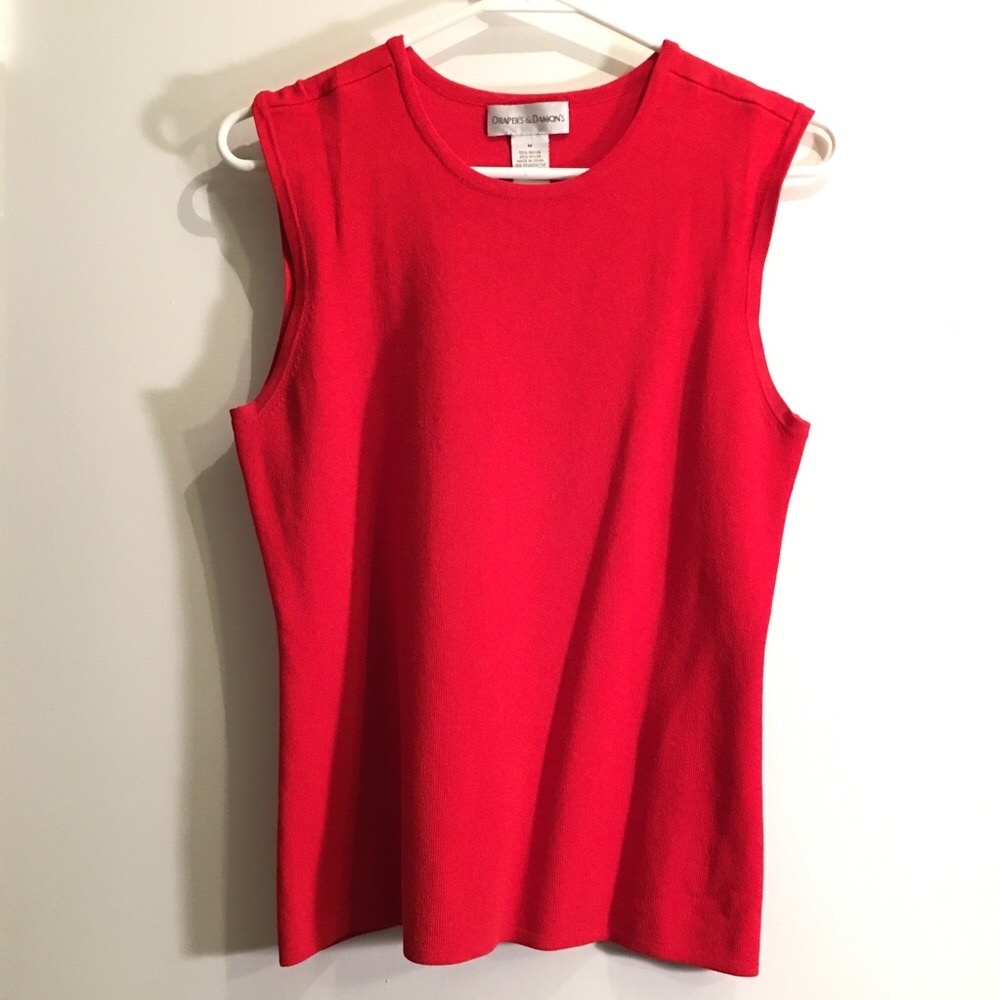 Womens red tank top thick material size medium